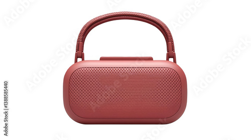 Isolated Pink Handbag With Handle On Black Background Elegant Accessory