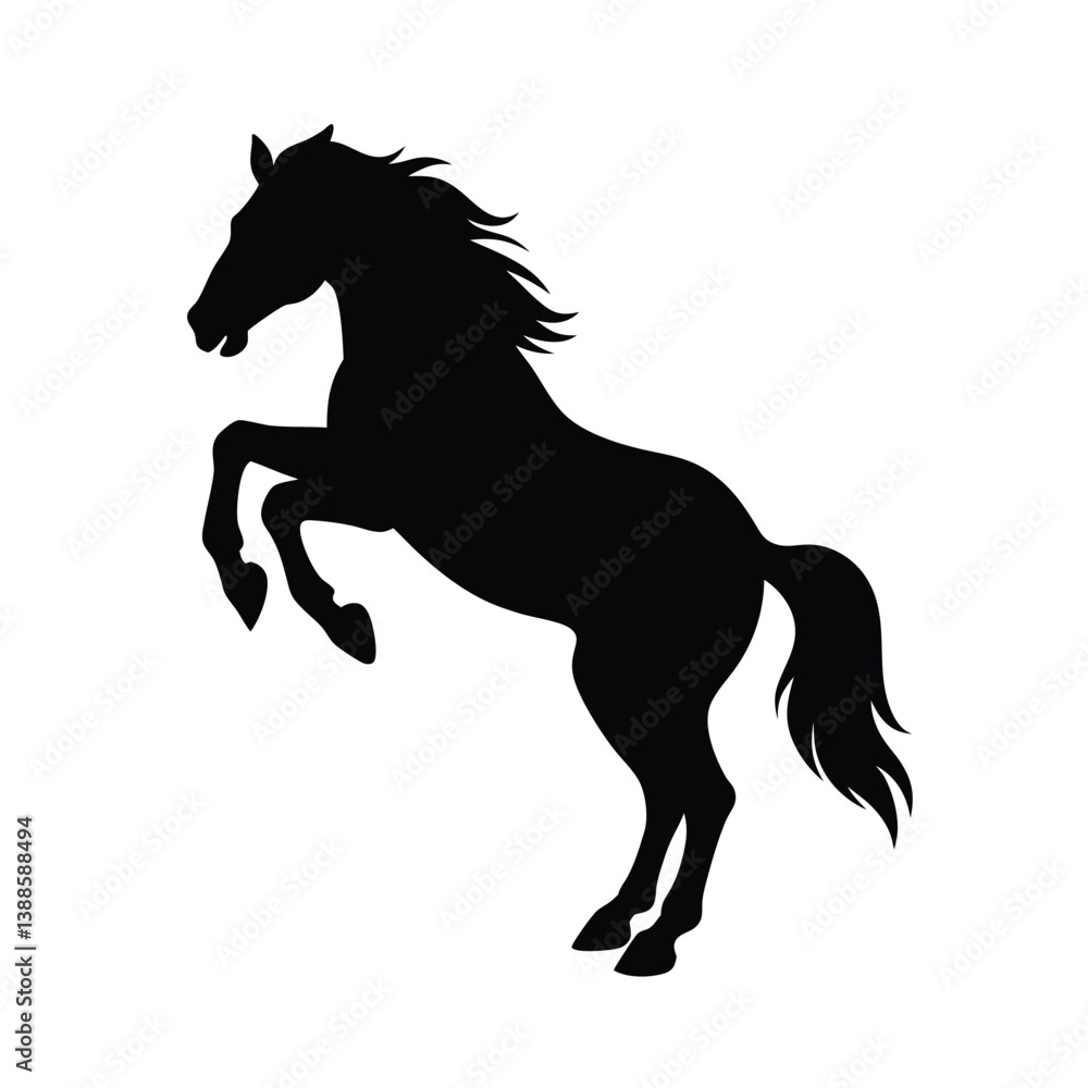 Horse black silhouette vector art illustration Horse black silhouette vector art illustration
