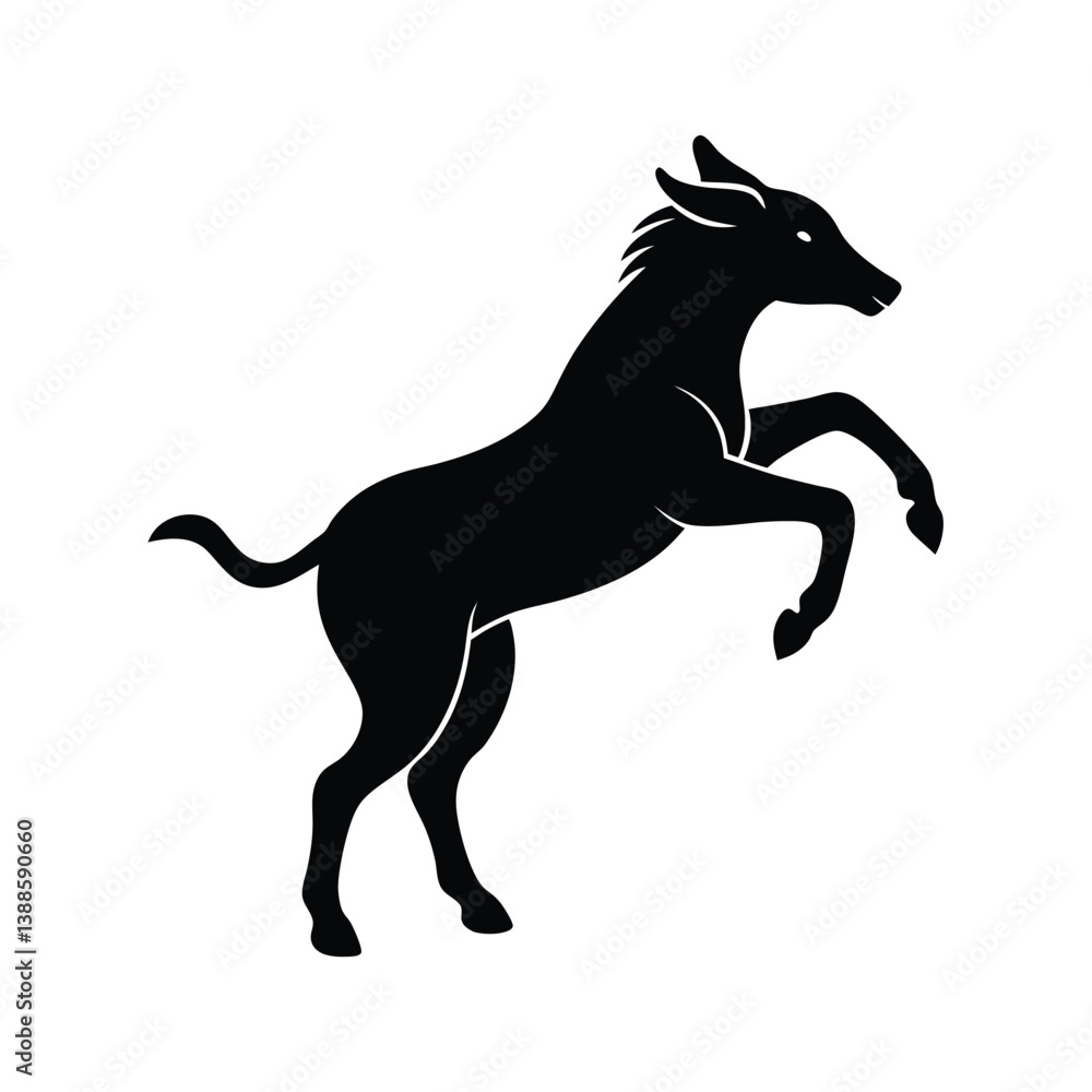 Fototapeta premium Johan black silhouette vector art illustration