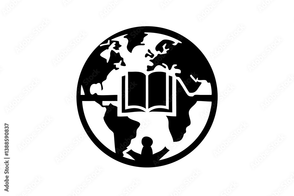 World Book and Copyright Day observed in a globe inspired library with readers immersed in the world of books and intellectual property World Book and Copyright Day observed in a globe inspired library with readers immersed in the world of books and intellectual property