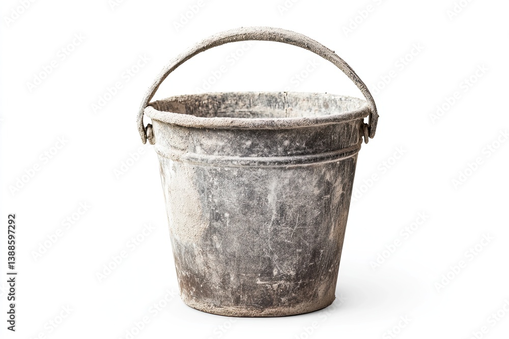 Cement bucket isolated on white background Cement bucket isolated on white background