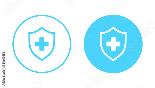 Health insurance icon vector. Insurance health document sign and symbol