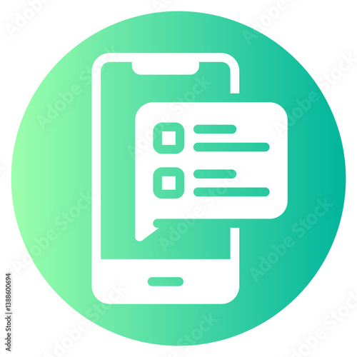 mobile gradient icon