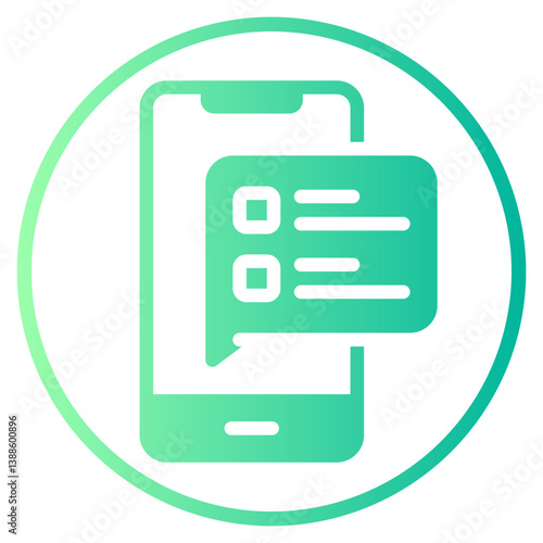 mobile gradient icon