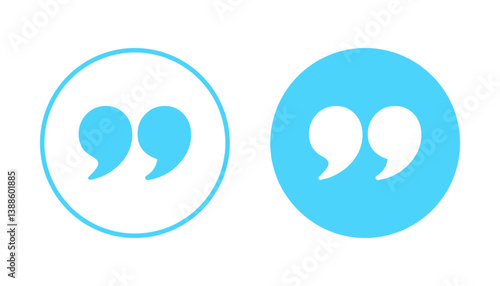 Quote icon vector. Quotation mark sign and symbol
