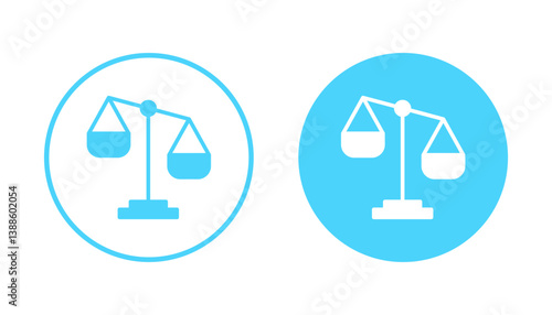 Scales icon vector. Law scale icon. Justice sign and symbol