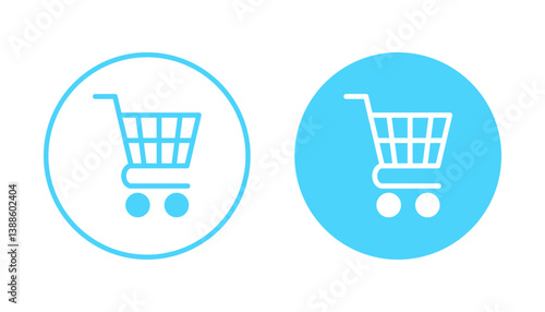 Shopping icon vector. Shopping cart sign and symbol. Trolley icon