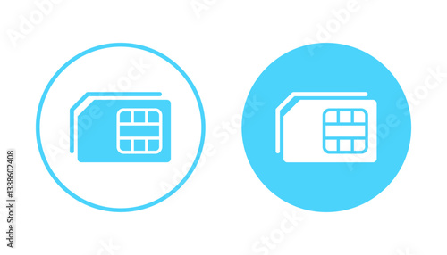 Sim card icon vector. dual sim card sign and symbol