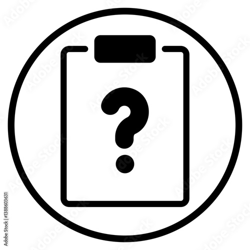 questionnaire glyph icon