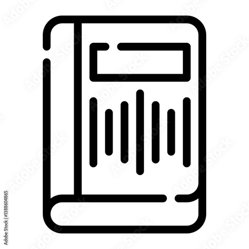 audio book line icon