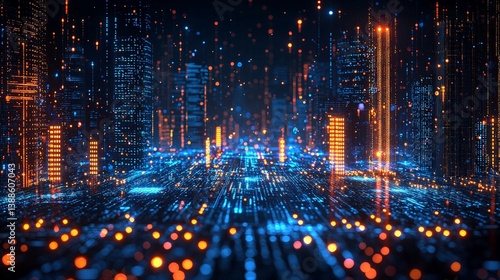 Abstract Cyber Crime Banner – Matrix Style Hacker Theme