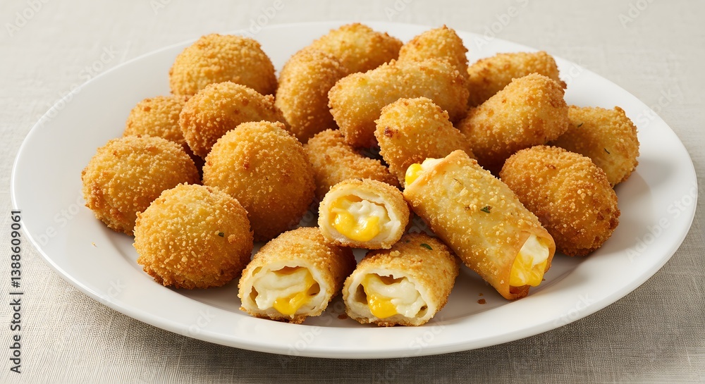Golden, Crispy Cheese Bites and Rolls: A Delicious Appetizer or Snack Golden, Crispy Cheese Bites and Rolls: A Delicious Appetizer or Snack