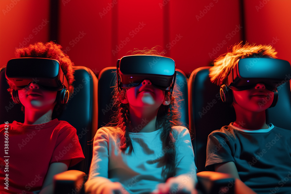 Children Experiencing Virtual Reality Entertainment