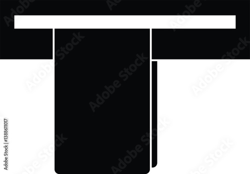 Towel rack vector outline