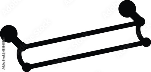 Towel rack vector outline