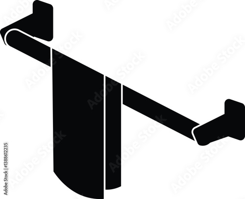 Towel rack vector outline
