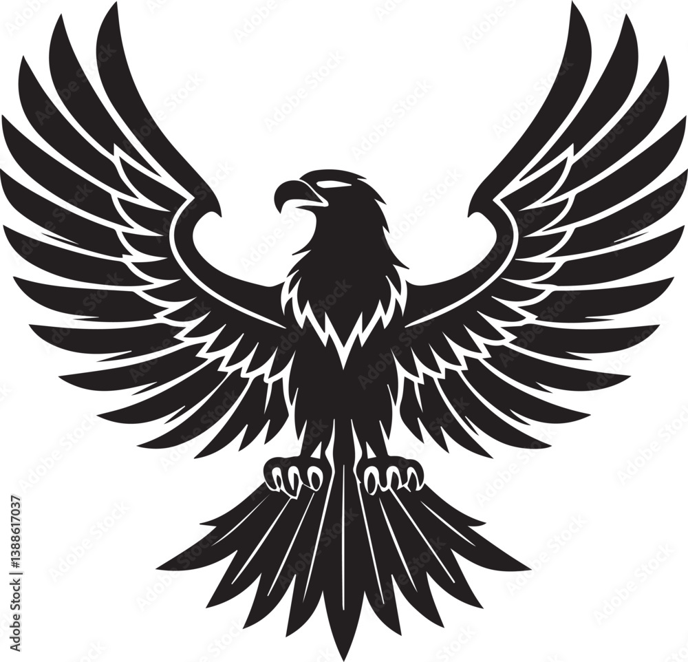 Eagle silhoette vector icon design with white background Eagle silhoette vector icon design with white background