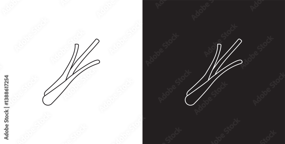 Lemongrass vegetable line icon. Vegetable vector illustration icon. Collection of icons with editable strokes in transparent and black background. Lemongrass vegetable line icon. Vegetable vector illustration icon. Collection of icons with editable strokes in transparent and black background.