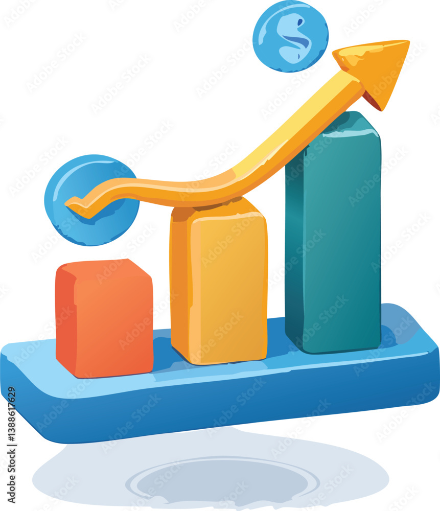 Fototapeta premium Search notification icon for financial statistics, sales and purchase report
