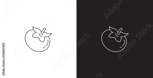 Onion tomato vegetable line icon. Vegetable vector illustration icon. Collection of icons with editable strokes in transparent and black background.