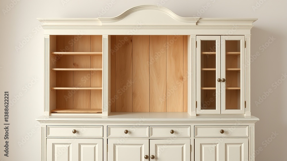 Rustic Painted China Buffet with Ample Storage Rustic Painted China Buffet with Ample Storage