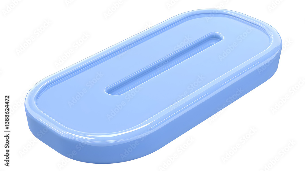 3D Rendered Illustration Of Blue Container With Transparent Background Isolated 3D Rendered Illustration Of Blue Container With Transparent Background Isolated