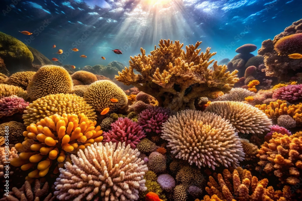 Obraz premium Vibrant Coral Reef Ecosystem Underwater