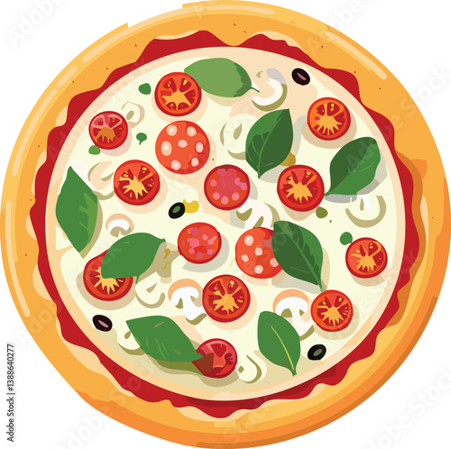 Pizza icon modern vector style3.eps, Pizza icon modern vector style