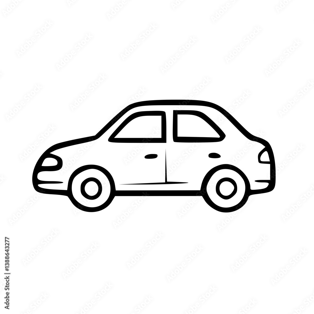 Car Line Art Icon Car Line Art Icon
