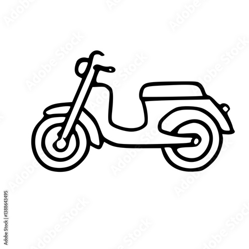 Scooter Line Art Illustration