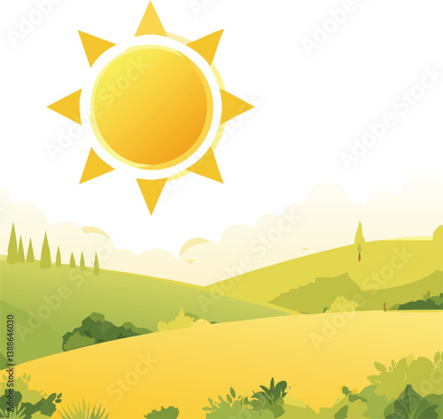 Sun. Yellow icon