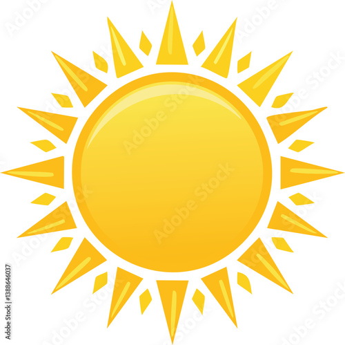 Sun. Yellow icon
