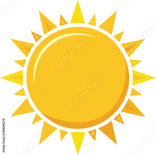 Sun. Yellow icon