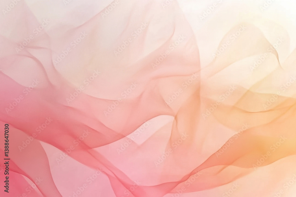 Obraz premium Soft Flowing Abstract Fabric Background in Gentle Pink and Peach Tones