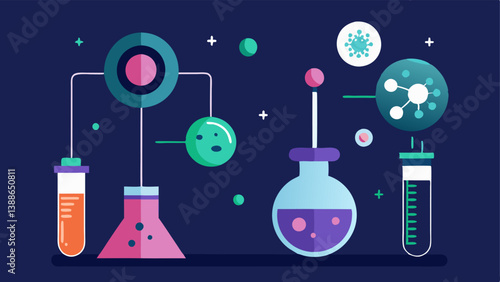 NanoTech Infusion A visual metaphor of a futuristic laboratory scene where nanoparticles are being infused into a skincare product showcasing the scientific aspect of the