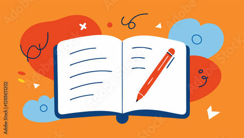 Journaling An open notebook with a pencil surrounded by doodles of thoughts and fears. A hand can be seen writing in the journal showcasing reflective writing as a coping od.