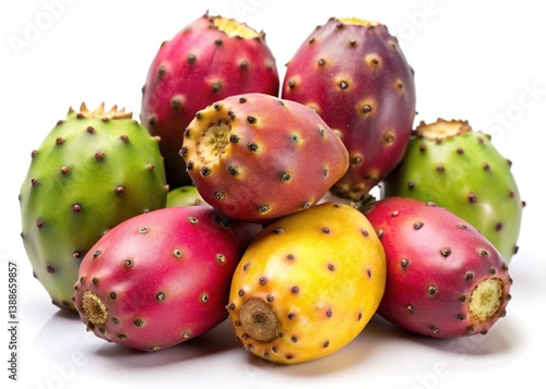 A Colorful Collection of Prickly Pears Fresh from the Cactus Plant