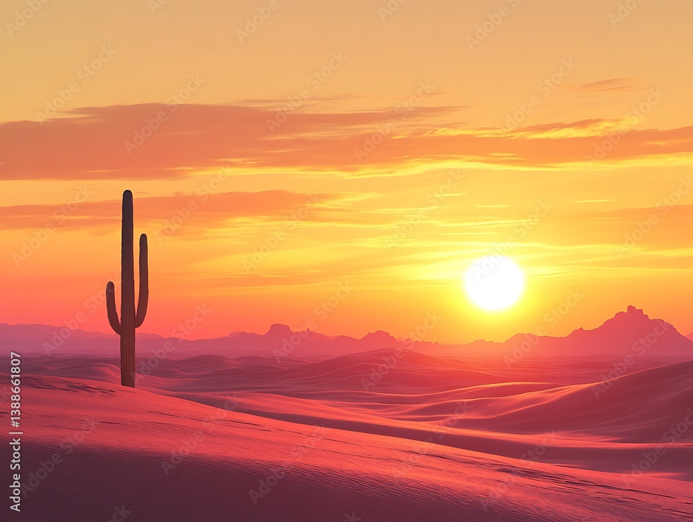 sunset in the desert