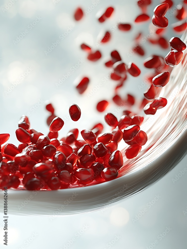 pomegranate on a plate