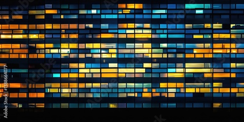 Fototapeta Naklejka Na Ścianę i Meble -  Colorful Rectangular Pattern on Dark Background