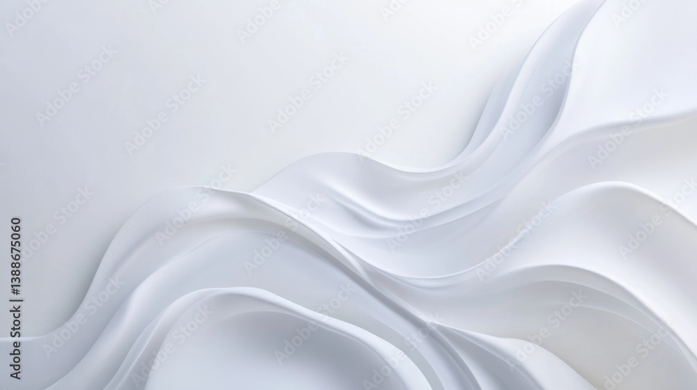 Obraz premium Smooth White Waves Create a Serene and Elegant Background Texture