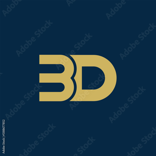 letter d with number 3 logo icon design vector design template inspiration