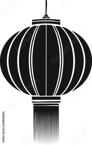 Round chinese lantern Red isolated stencil ,white background1.eps, Round chinese lantern Red isolated stencil ,white background.