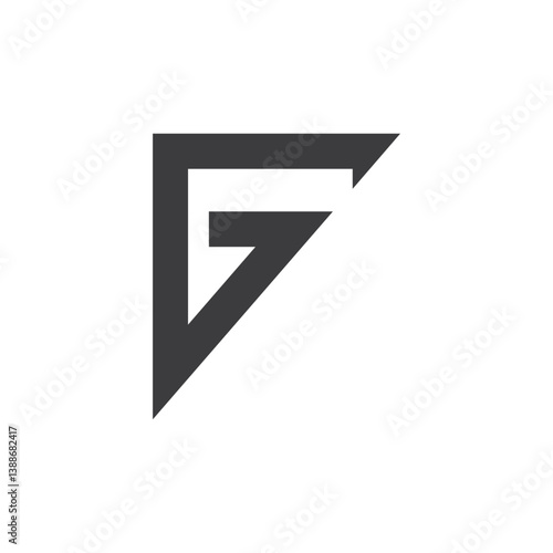 Free Download combination of letter g, triangle and arrow logo vector icon illustration - GFXLoad