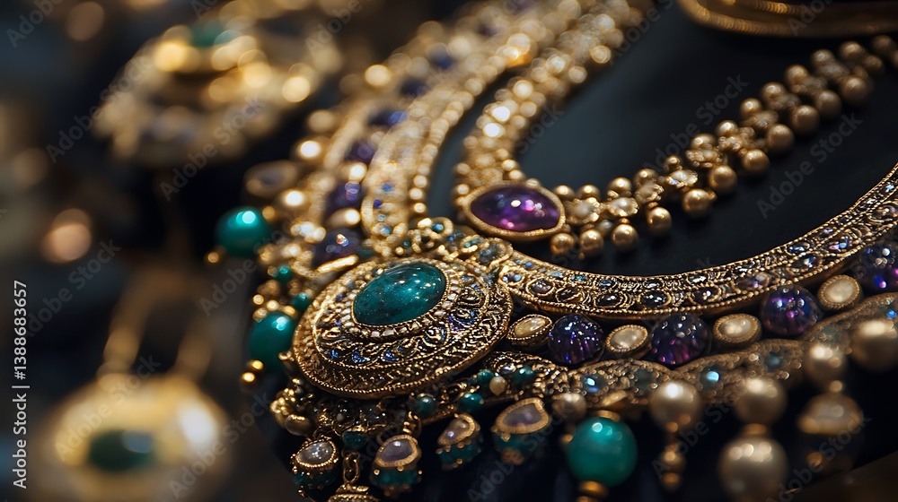close up of a necklace close up of a necklace