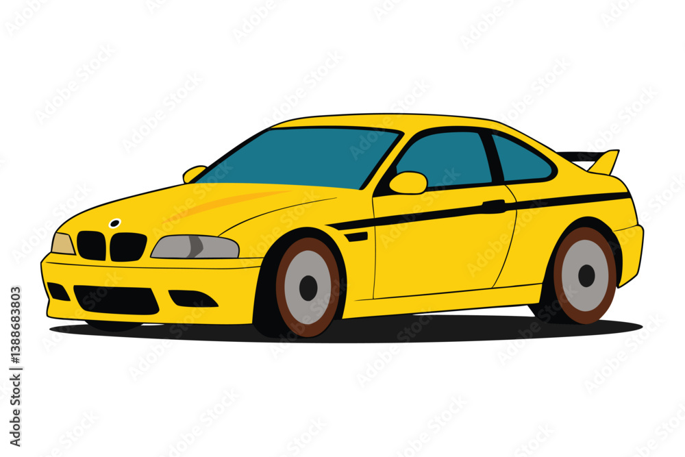 Yellow toy car and taxi isolated on white background showcasing classic design and luxury vehicle style Yellow toy car and taxi isolated on white background showcasing classic design and luxury vehicle style