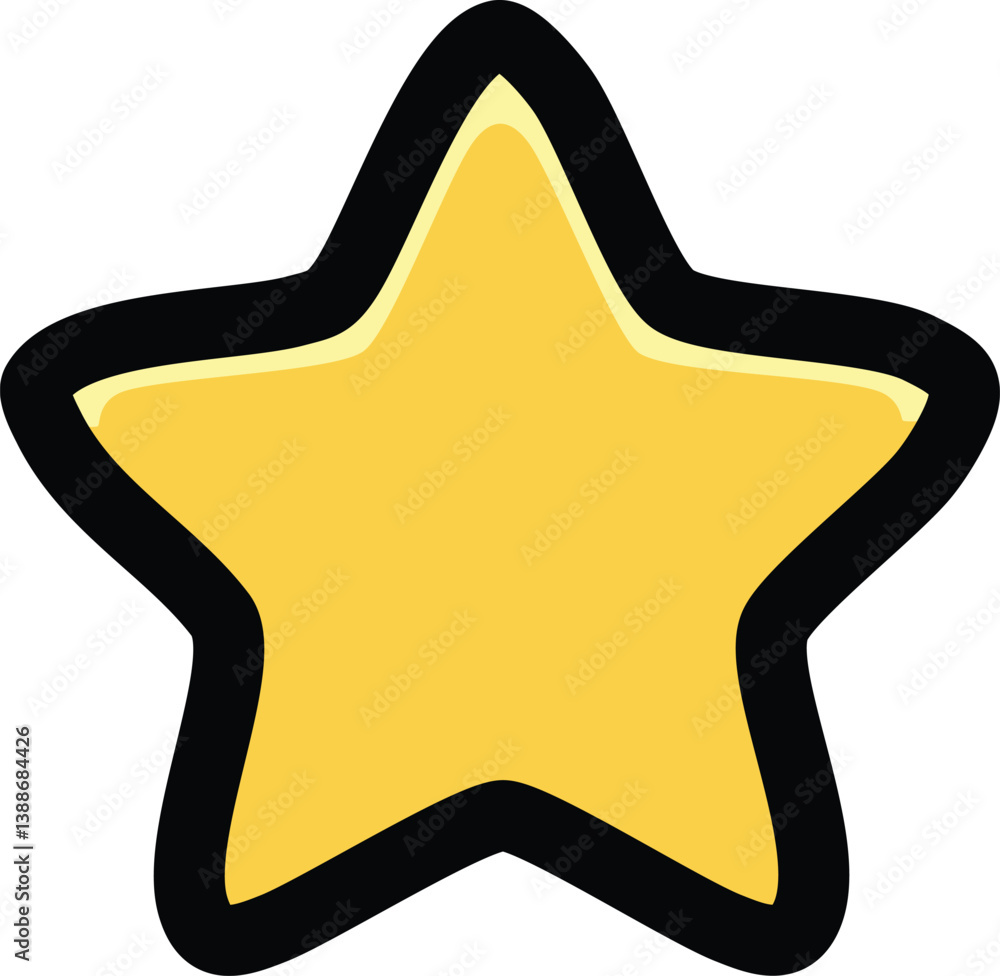 Golden star isolated. Christmas stars of various shapes. Realistic 3d metallic