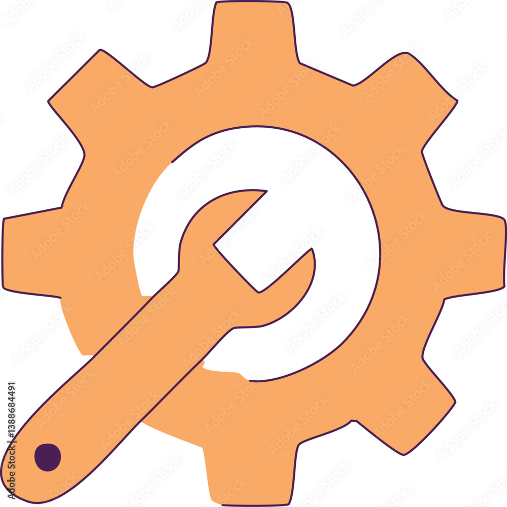 Settings glyph solid icons collection. Containing configuration, maintenance,