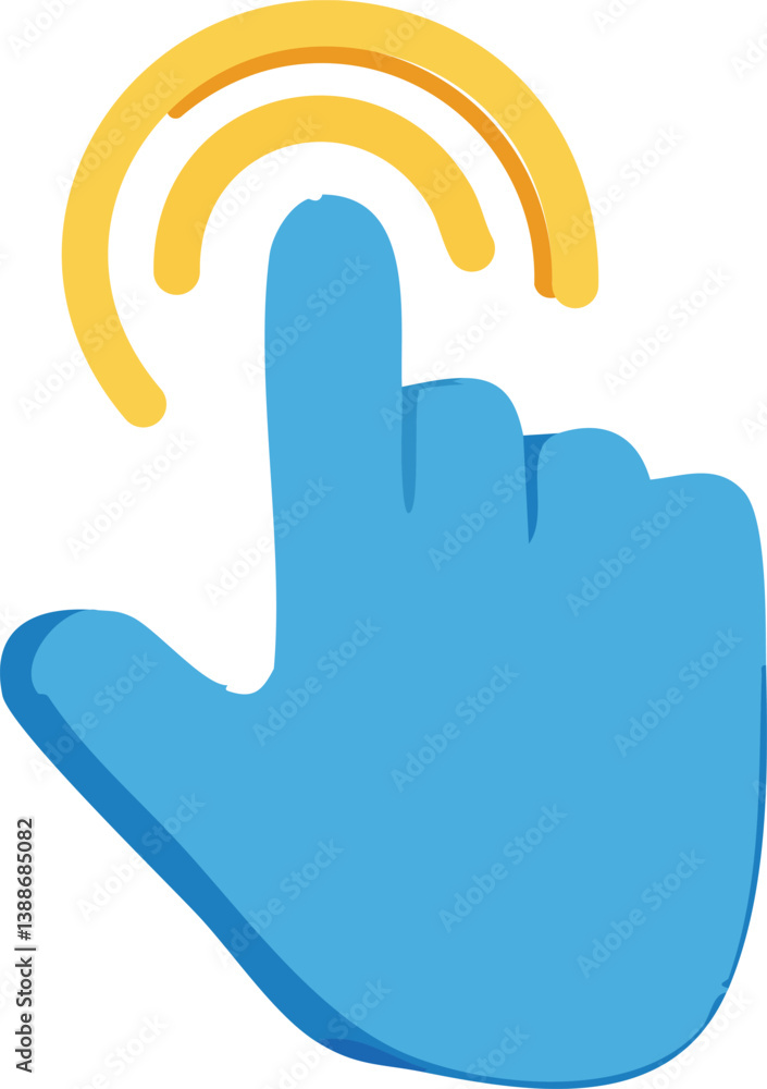 3d icon vector illustration - Touch or click icon stock vector design