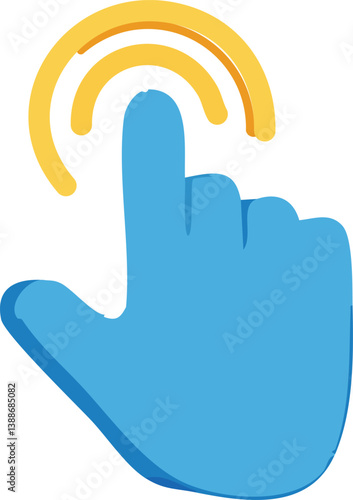 Obraz na płótnie 3d icon vector illustration - Touch or click icon stock vector design w salonie